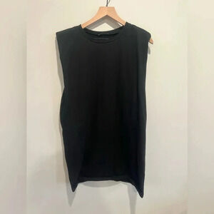 Zara padded shoulder mini dress size L